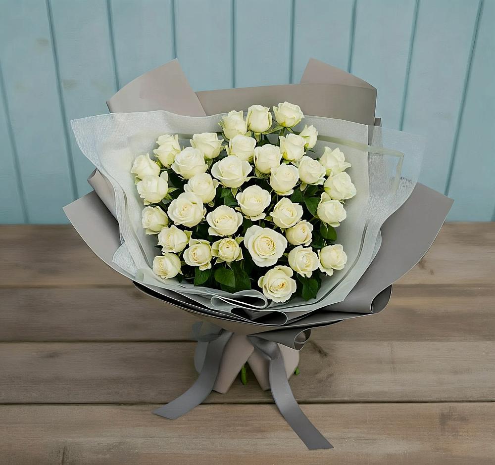 Букет Белоснежная нежность в Губкинском