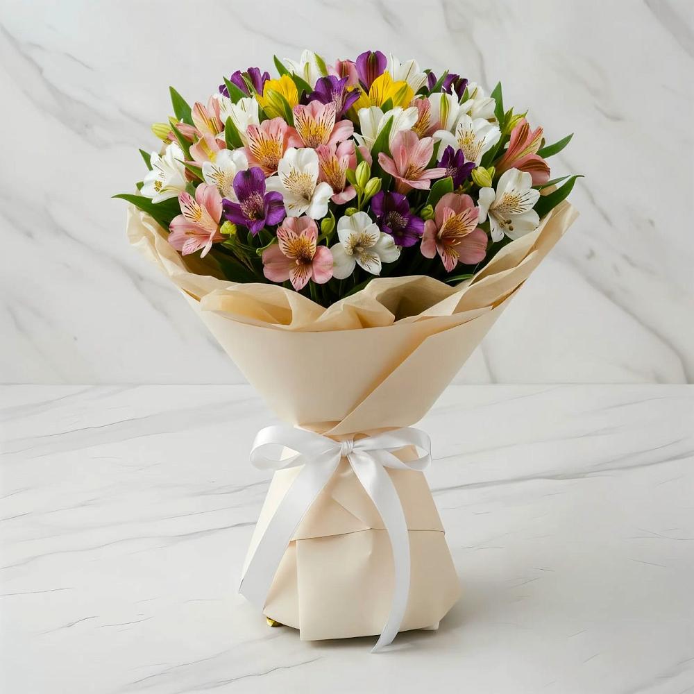 Букет цветов из: Альстромерии в Губкинском