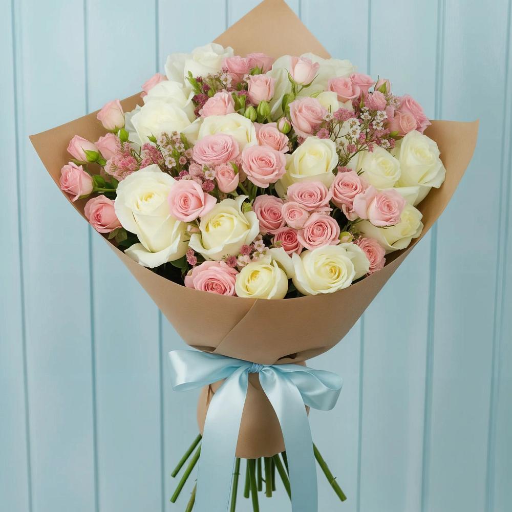 Букет цветов из: Розы в Губкинском
