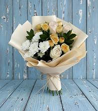 Букет цветов из:  Розы и Хризантемы в Губкинском