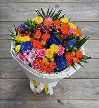 Букет цветов из:  Розы и Хризантемы в Губкинском