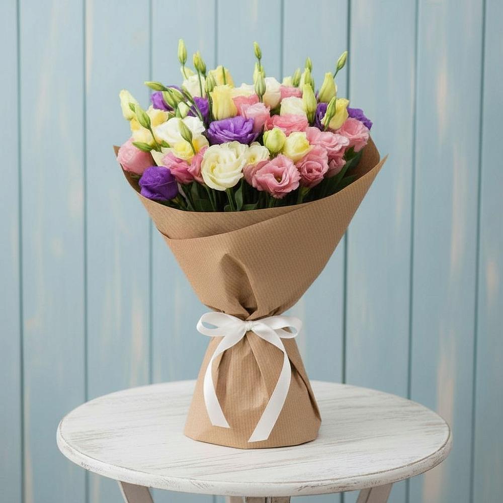 Букет цветов из: Лизиантусы в Губкинском