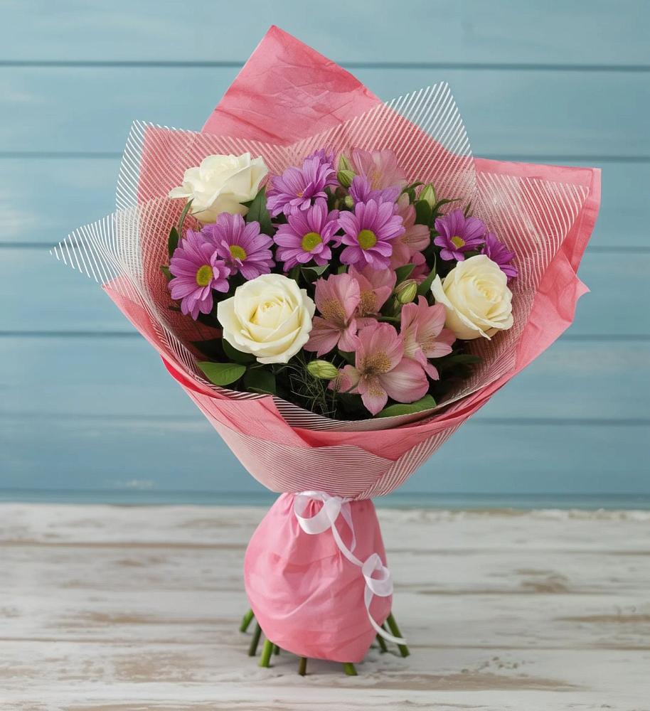 Букет цветов из: Герберы в Губкинском