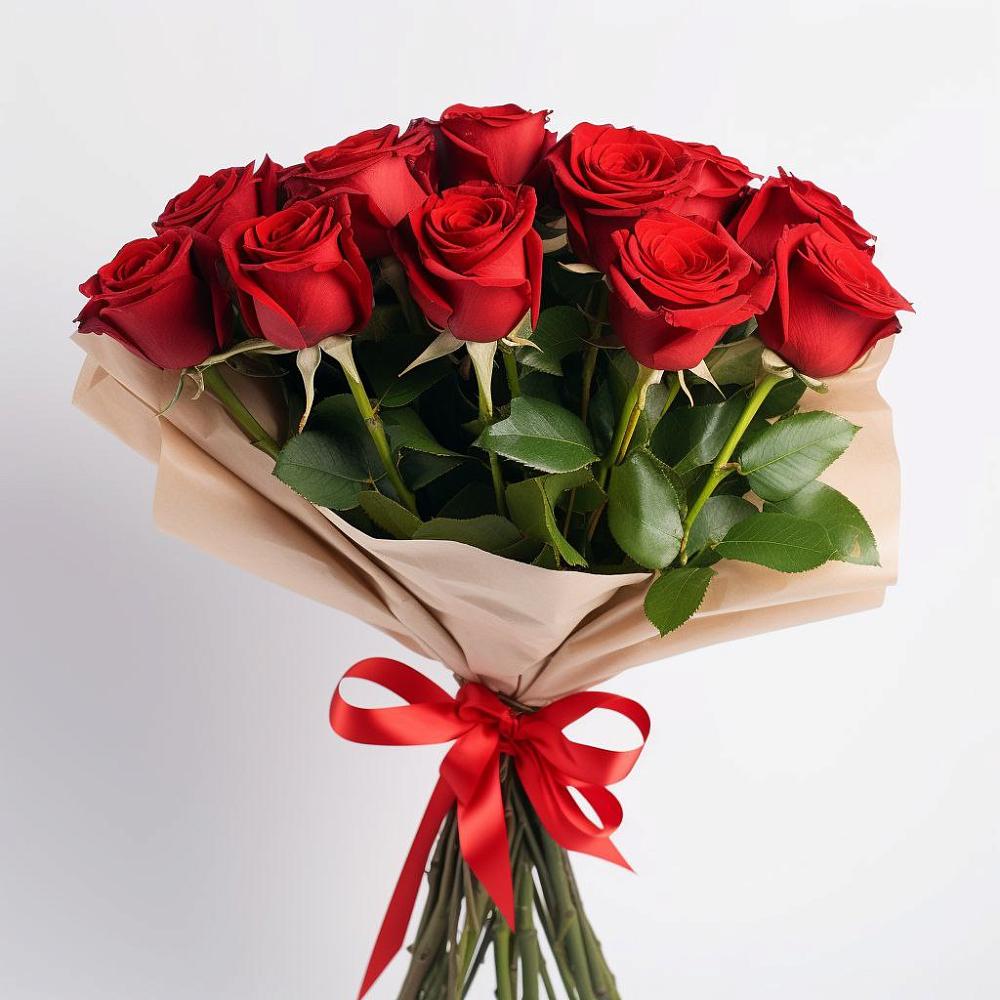 Букет 11 Красных роз Эдлесс Лав в Губкинском