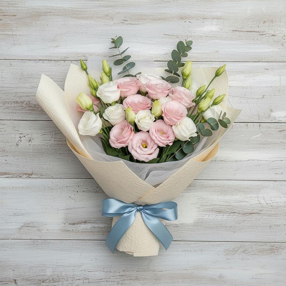 Букет цветов из: Лизиантусы в Губкинском